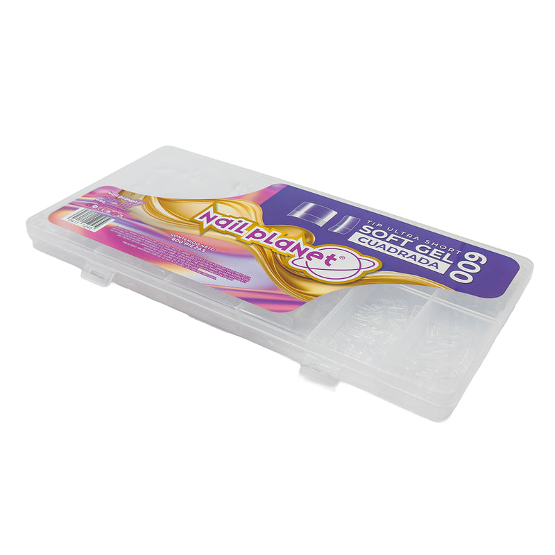 NAIL PLANET Tip Ultra Short Soft Gel Cuadrada 600 pz