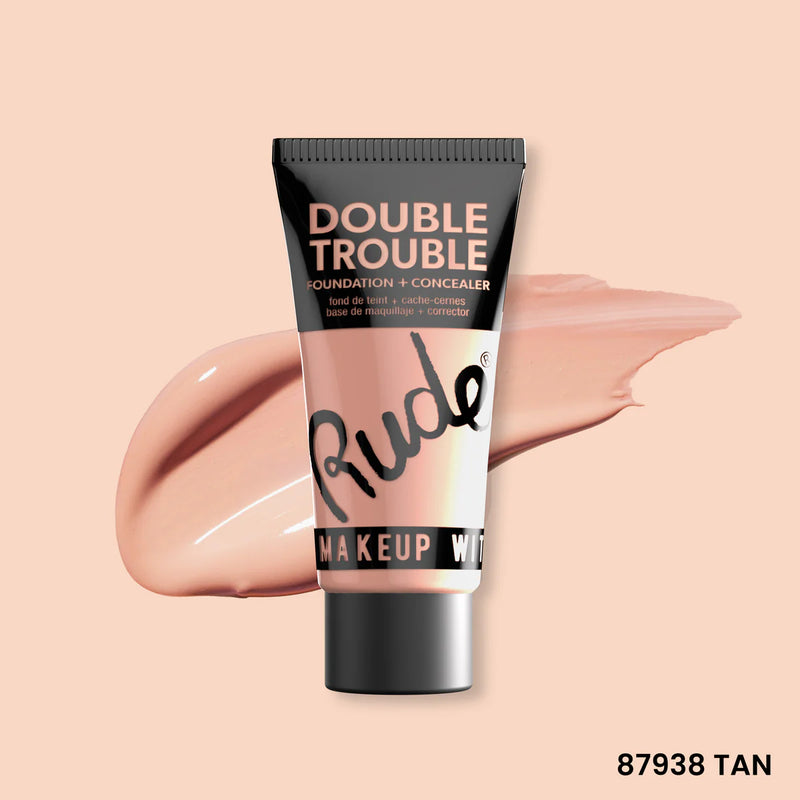 BASE DE MAQUILLAJE Y CORRECTOR DOUBLE TROUBLE