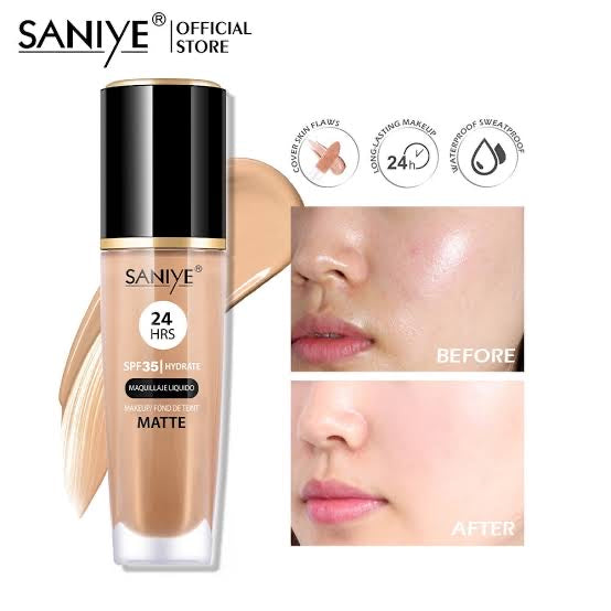 Maquillaje en Líquido SPF 35 SANIYE SERIE DE 4 PZS