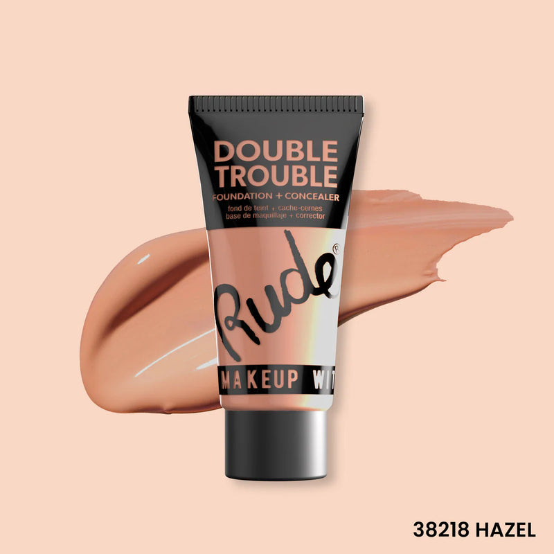 BASE DE MAQUILLAJE Y CORRECTOR DOUBLE TROUBLE