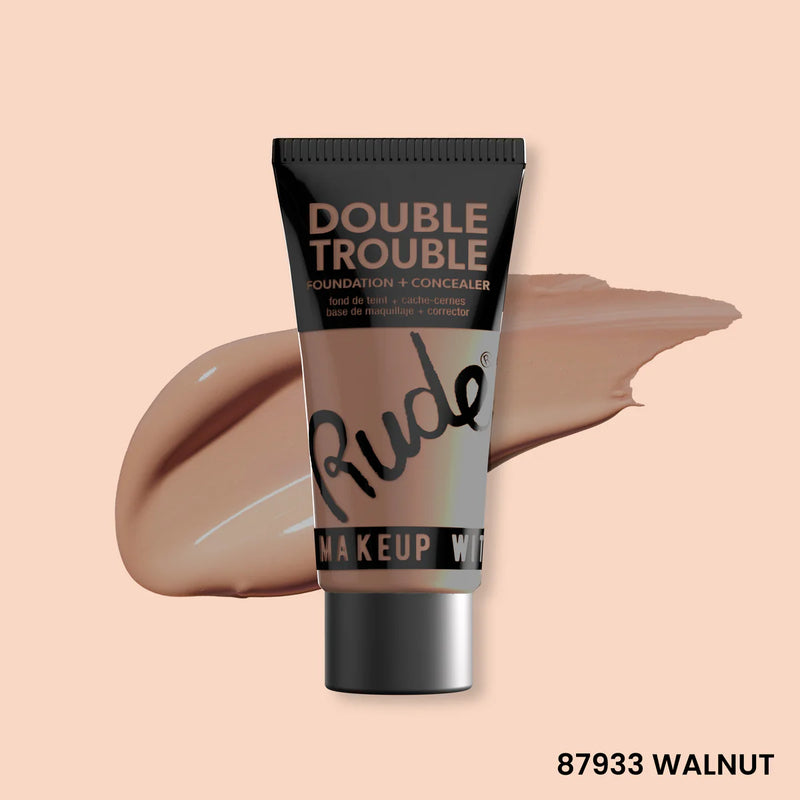 BASE DE MAQUILLAJE Y CORRECTOR DOUBLE TROUBLE