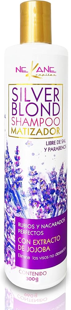 Silver blond shampoo matizador, 300 g, Nekane