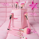Cosmetiquera Pink Puffer Brushes Set 12 pinceles