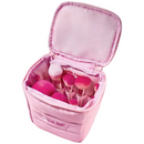 Cosmetiquera Pink Puffer Brushes Set 12 pinceles