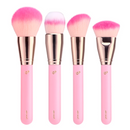 Cosmetiquera Pink Puffer Brushes Set 12 pinceles