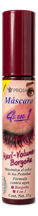 Mascara 4 en 1 Maxi-Volumen Borgoña