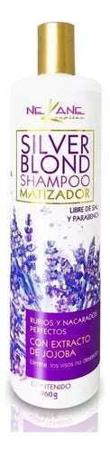 Silver blond shampoo matizador, 960 g caja 12 piezas, Nekane
