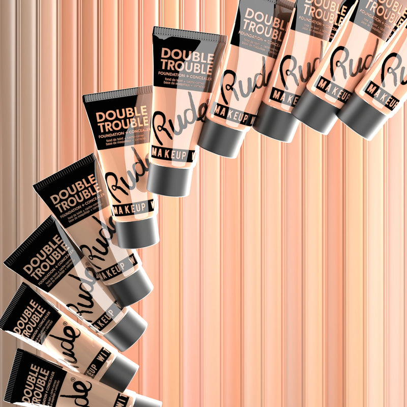 BASE DE MAQUILLAJE Y CORRECTOR DOUBLE TROUBLE