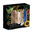 Set 3 máscaras para pestañas 10 aceites naturales (Negra, Café, Azul)