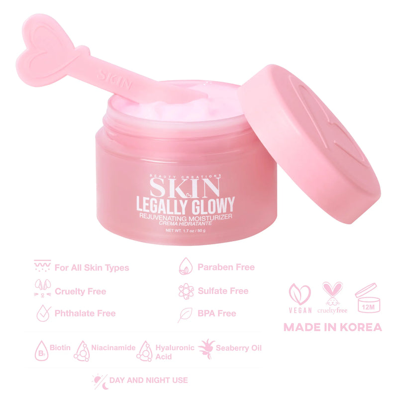 Crema para Rostro LEGALLY GLOWY Beauty Creations