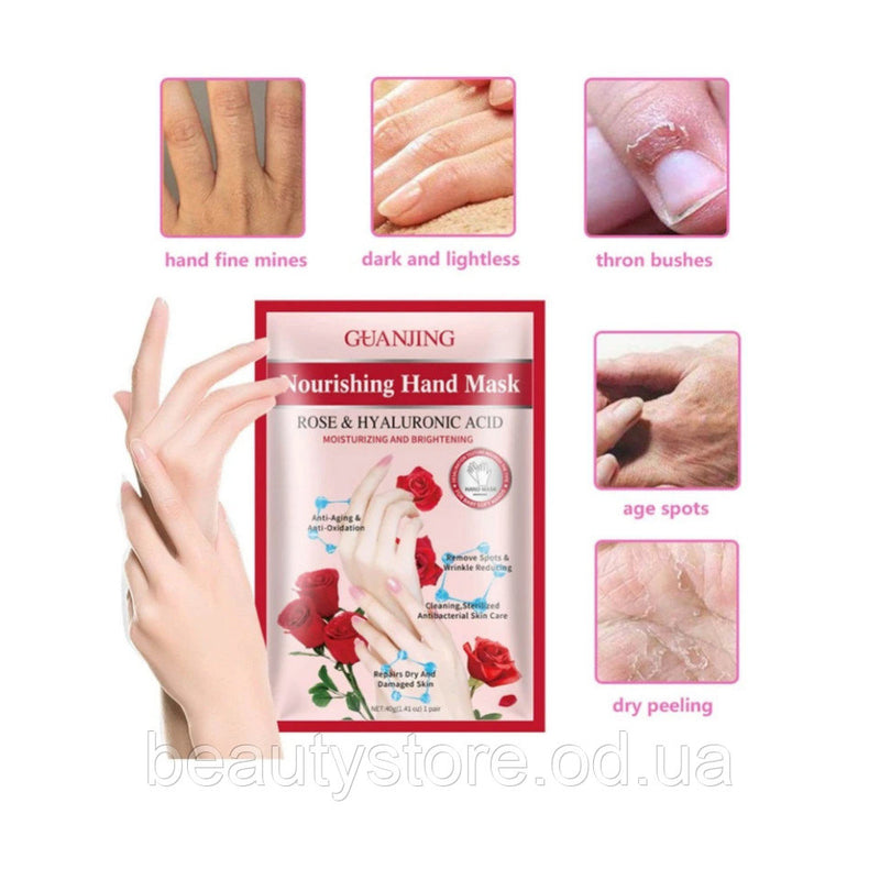 Mascarilla para Manos Rosas y Acido Hialuronico