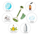 Kit Rodillo Masaje Jade + Gua sha