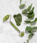 Kit Rodillo Masaje Jade + Gua sha